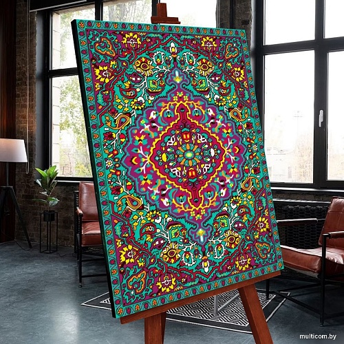 Картина по номерам Молли Восточный ковер 40x50 FHR0614 (зеленый)