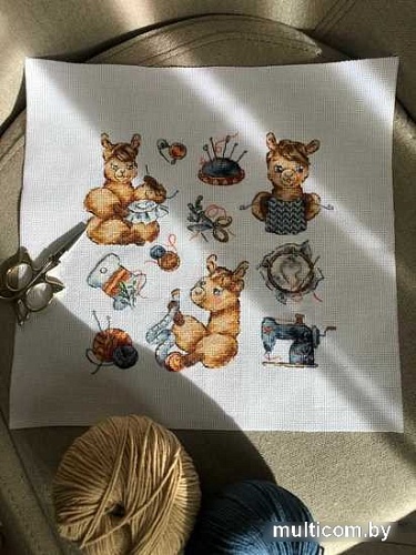 Набор для вышивания Сделай своими руками Сэмплер. Лама-рукодельница С-62С