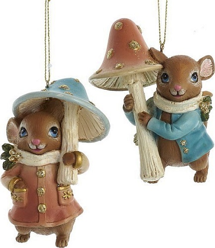 Елочная игрушка Kurt S. Adler Мышь с грибком E0923