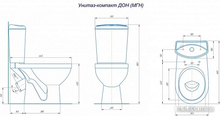 Унитаз напольный Rosa Дон (белый)