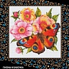 Набор для вышивания Белоснежка Пионы и бабочка 225-14