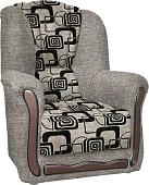 Интерьерное кресло Асмана Анна-1 (рогожка кубики коричневые/рогожка беж)