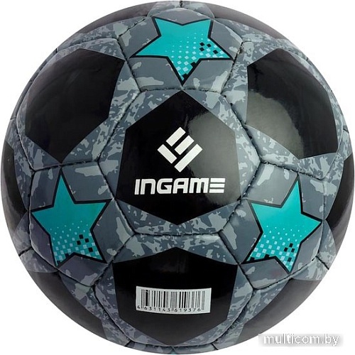 Мяч Ingame Pro Black 2020 (5 размер, черный/серый/голубой)