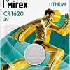 Элементы питания Mirex CR1620 Mirex литиевая блистер 1 шт. 23702-CR1620-E1