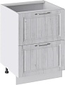Шкаф напольный Трия Прованс Н2я(Т)_72-60_2Я (белый глянец/санторини светлый)