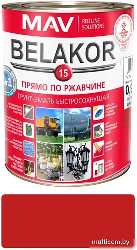 MAV Belakor-15 Ral 3000 1 л (красный матовый)