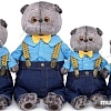 Мягкая игрушка Basik &amp; Co Басик в джинсах с подтяжками (22 см)