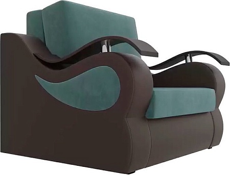 Кресло-кровать Mebelico Меркурий 105482 60 см (бирюзовый/коричневый)