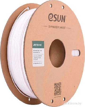 Пластик eSUN ePETG+HS Filament PETG+HS175W1P1 (1.75мм, 1кг, белый)