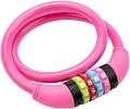 Тросовый велозамок Rexant 79-0204 100 см (розовый)