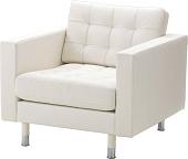 Интерьерное кресло Ikea Ландскруна (бумстад белый/металл) 492.488.82