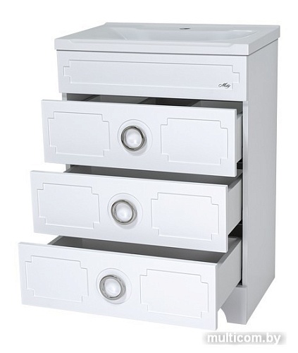 Мебель для ванных комнат Misty Лейла-80 с 3 ящ. белая Пр-Лей01080-013Я