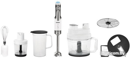 Погружной блендер BBK KBH1017 (нержавеющая сталь/белый)