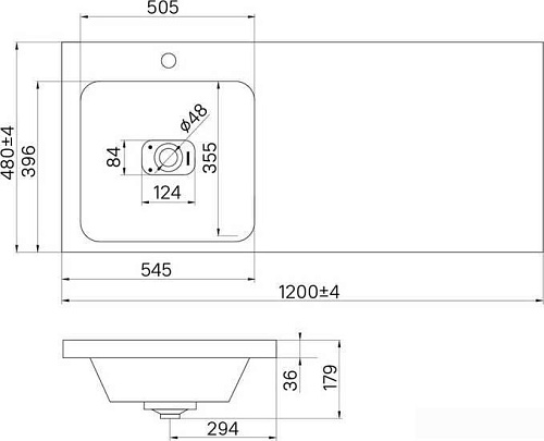 Умывальник IDDIS Optima Home 480120Li28