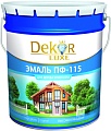 Эмаль Dekor ПФ-115 20 кг (вишневый)