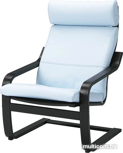 Интерьерное кресло Ikea Поэнг (черно-коричневый/глосе светло-бежевый) 092.514.66