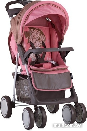 Коляска прогулочная «книга» Lorelli Foxy + Footcover 2018 Beige&Pink Girl
