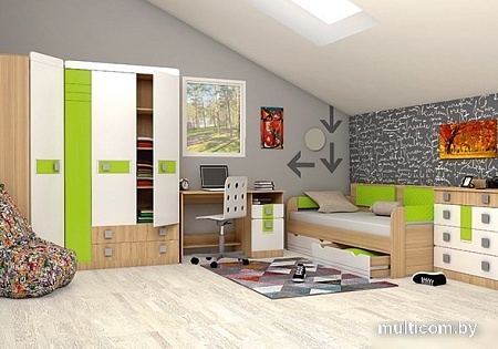 Комод Аквилон Стиль №9.1 (туя светлая-лайм)