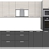 Готовая кухня Интерлиния Мила Лайт 3.6 ВТ без столешницы (вудлайн кремовый/антрацит)