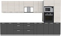 Готовая кухня Интерлиния Мила Лайт 3.6 ВТ без столешницы (вудлайн кремовый/антрацит)