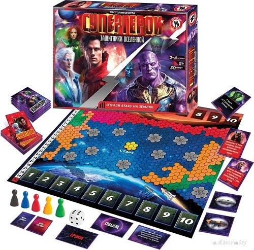 Настольная игра Русский стиль Супергерои. Защитники вселенной 02079