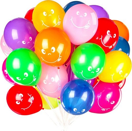 Набор воздушных шаров Золотая сказка Смайл 105007 (50 шт, 10 цв)