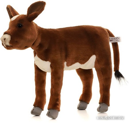 Классическая игрушка Hansa Сreation Бык теленок коричневый 3456 (34 см)