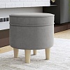 Пуфик Нижегородмебель Лора ТП 328 (ультра дав серебристый серый)