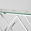 Консольный стол Stool Group Инсигния 115x30 ECST-026 (прозрачное стекло/сталь серебристый)