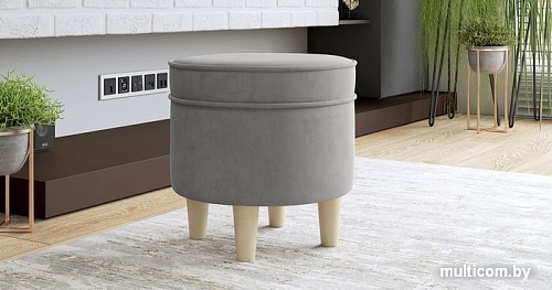 Пуфик Нижегородмебель Лора ТП 328 (ультра дав серебристый серый)