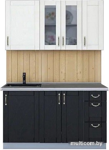 Готовая кухня Интерлиния Мила Крафт 1.4 Б (дуб английский/дуб полярный)