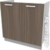 Шкаф напольный Интерлиния Компо НШ80м-2дв (шимо темный)