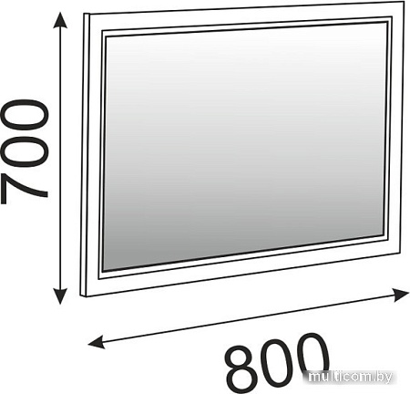 Зеркало Rinner Беатрис М15 80x70 (дуб млечный)