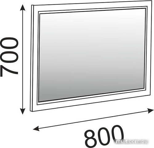 Зеркало Rinner Беатрис М15 80x70 (дуб млечный)