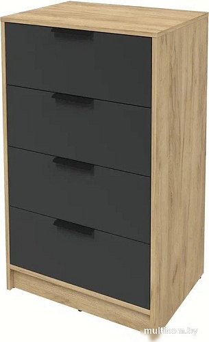 Комод Интерлиния Концепт КТ-К60 (антрацит/дуб золотой)