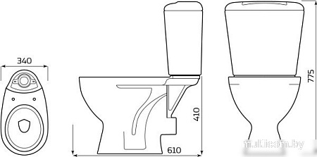 Унитаз напольный Лобненский стройфарфор Универсал Стандарт 10/1/5/3-53