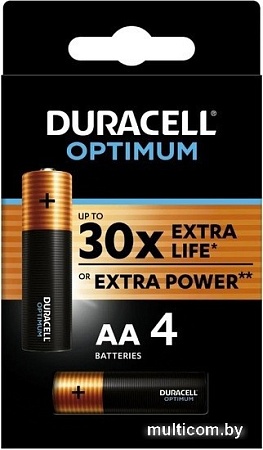 Батарейка DURACELL Optimum AA 4 шт. LR6/MX1500 12BP