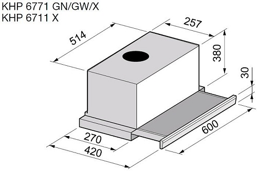 Кухонная вытяжка Korting KHP6772GN