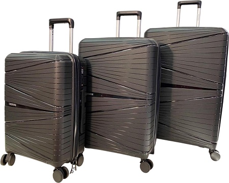 Чемодан-спиннер Mironpan 23103 (L, черный)