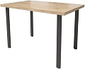 Кухонный стол Millwood Лофт Прага Л 120x70x75 (дуб золотой Craft-металл черный)