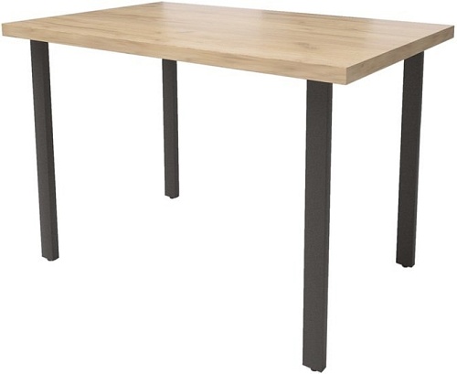 Кухонный стол Millwood Лофт Прага Л 120x70x75 (дуб золотой Craft-металл черный)