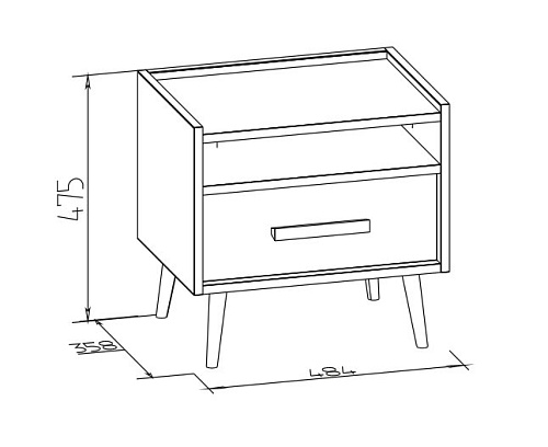 Тумба Глазов Nature 41 (дуб табачный Craft)