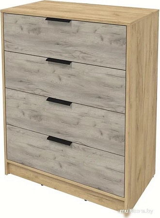 Комод Интерлиния Концепт КТ-К80 (дуб серый/дуб золотой)