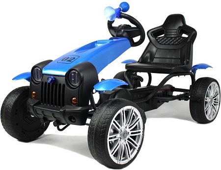 Педальная машинка RiverToys C222CC (синий)