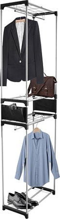 Стойка для одежды Sheffilton SHT-WR125 (черный/хром лак)