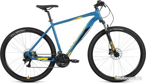Велосипед Forward Apache 29 3.2 HD р.17 2022 (бирюзовый/оранжевый)