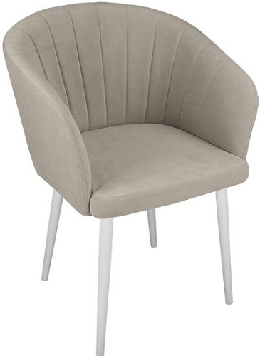 Стул Трия Верона Т6 (белый муар/велюр D002 бежевый)