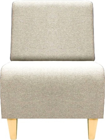 Интерьерное кресло Brioli Руди Д (рогожка, J1 кремовый/светлые ножки)