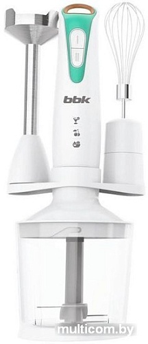 Погружной блендер BBK KBH0406 (белый/зеленый)