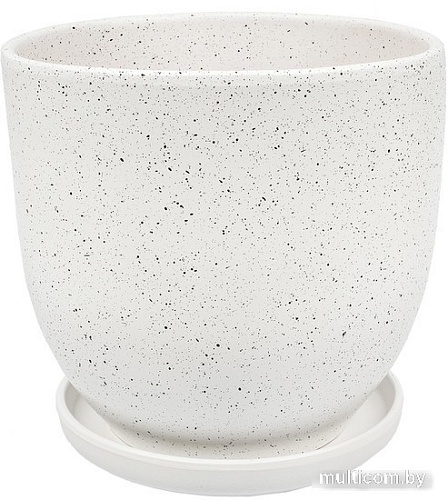 Вазон Вещицы Терраццо BH-93-3 4.7 л (белый)